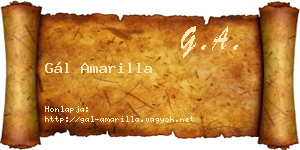 Gál Amarilla névjegykártya